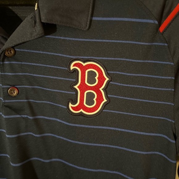 Nike Dri-fit Boston Red Sox Polo Mens Small Navy Baseball - Picture 8 of 9